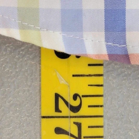 Talbots Button Down Shirt Spring Plaid Check Size Small S Colorful LS Cotton - Picture 10 of 11